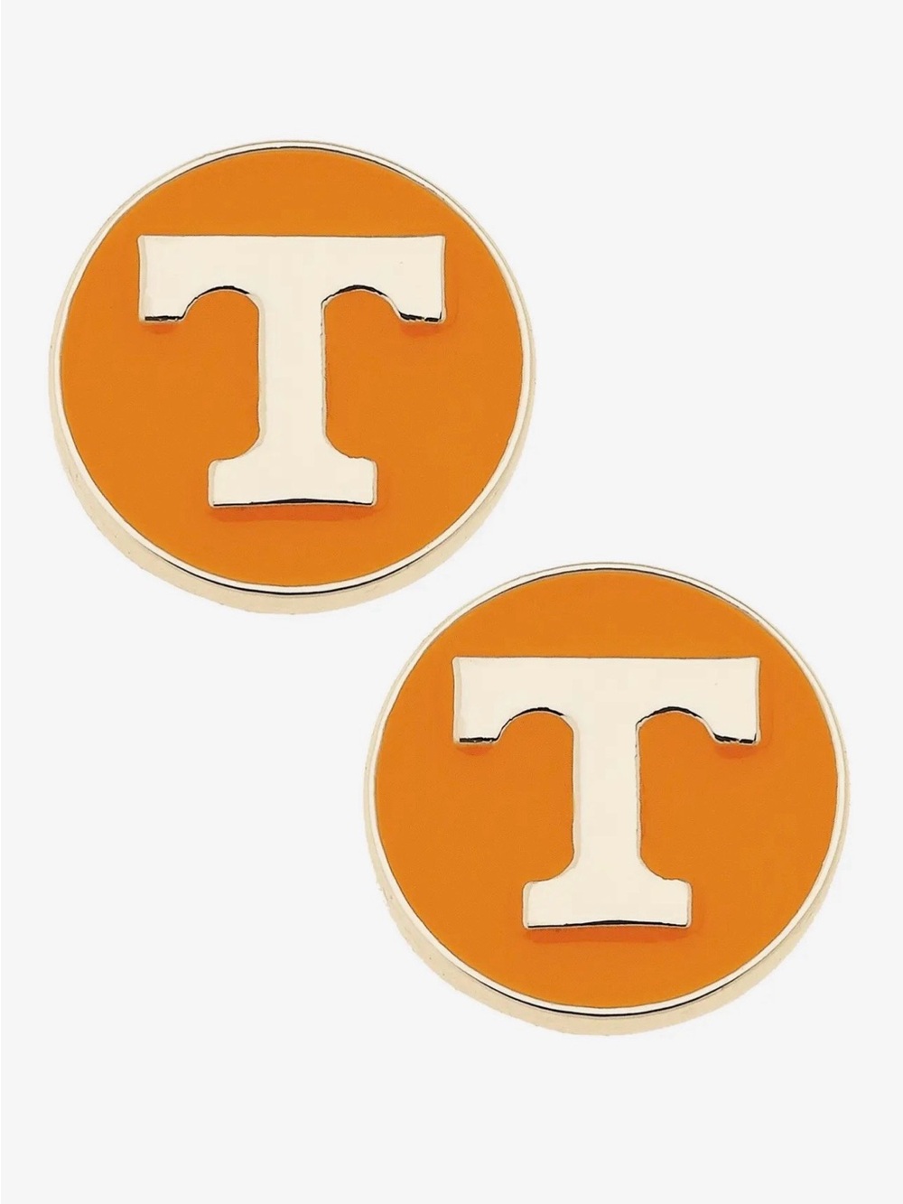 Tennessee Logo Orange Enamel Stud Earrings
